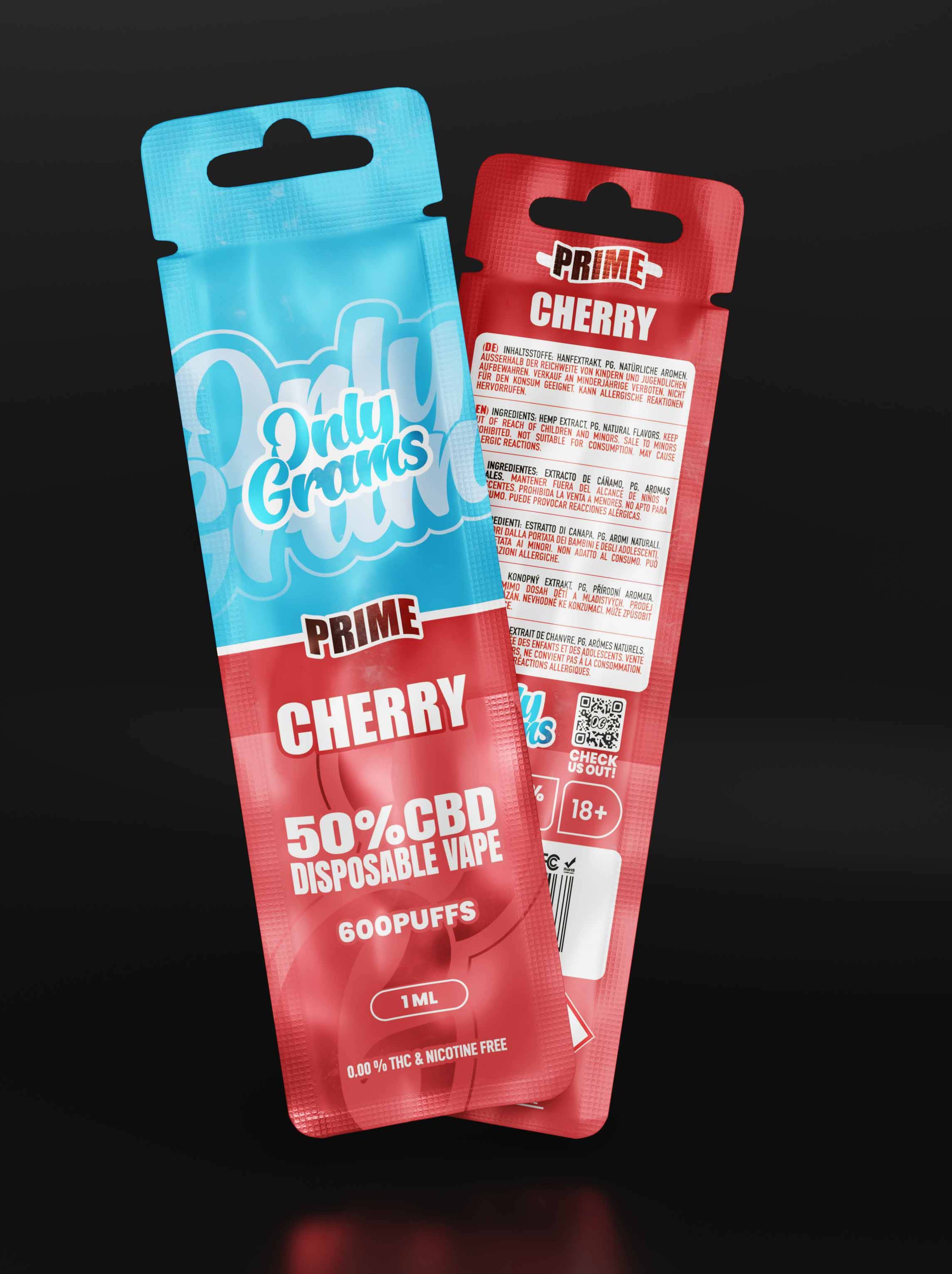 Cherry CBD Einweg Vape - OnlyGrams