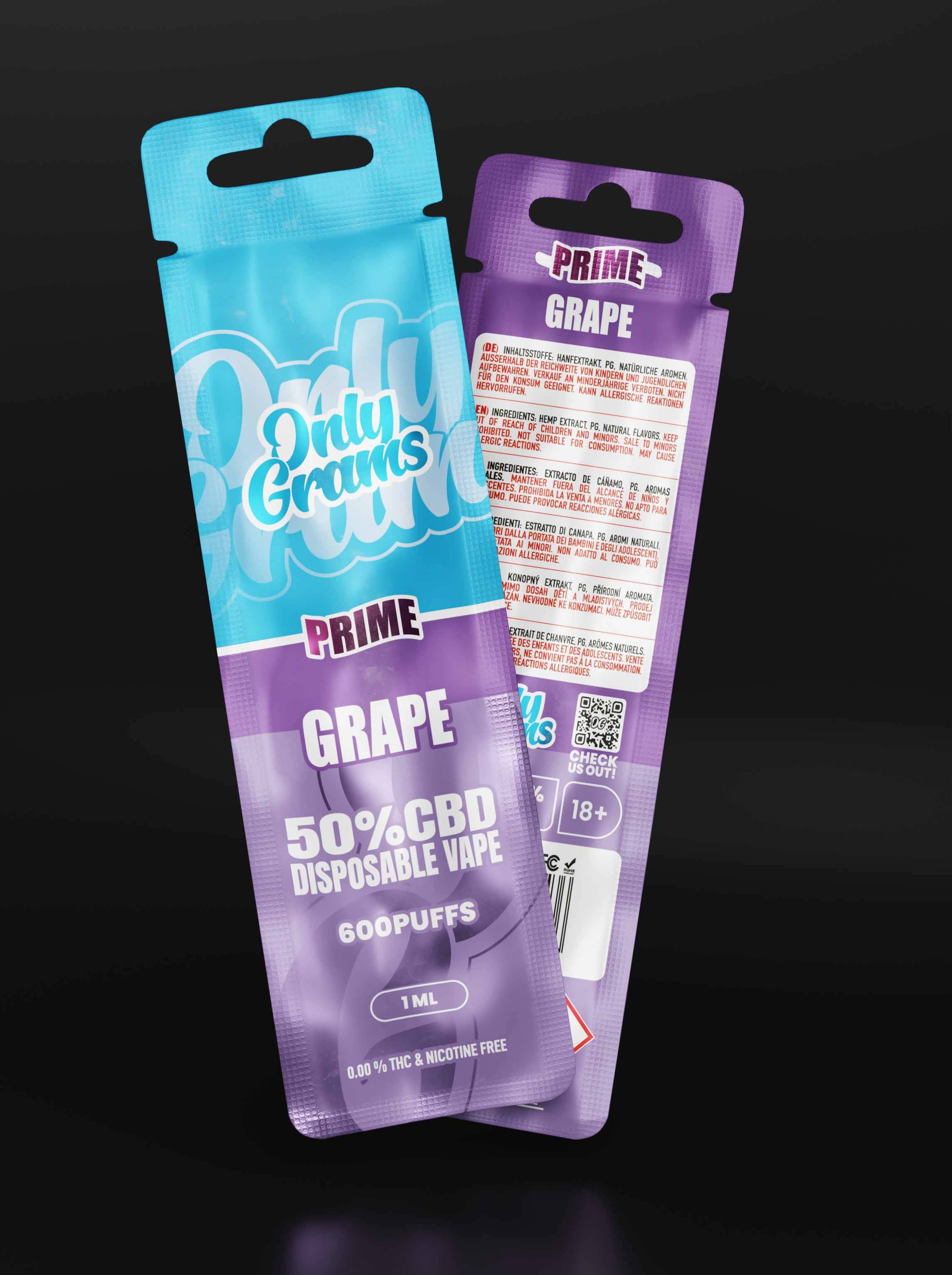Grape CBD Einweg Vape - OnlyGrams