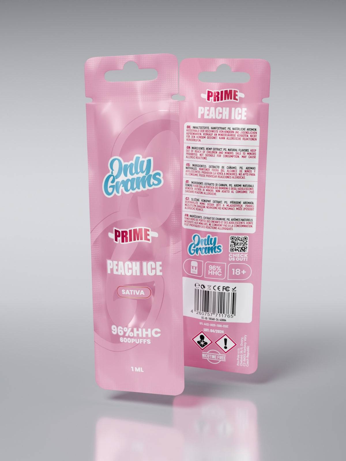 HHC Prime Vape 1ml – Peach Ice